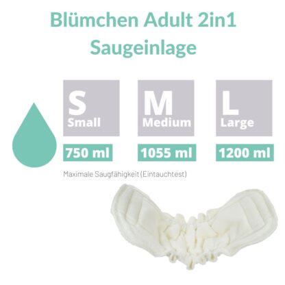 Saugeinlage 2in1 Bambus Saugvolumen