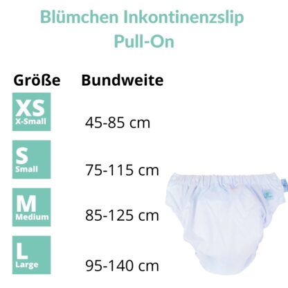 Blümchen Inkontinenzslip Pull-On Größen