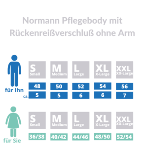 Pflegebody Größen 44 378 90100